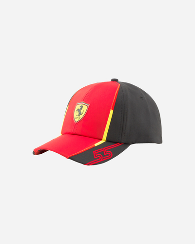 Kapelë Scuderia Ferrari F1 2023 Carlos Sainz, bejsbolli, poliester, e kuqe e zezë