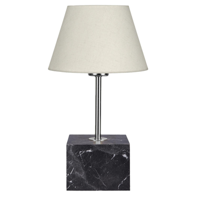 Llambë tavoline bazë kube 13×13×43 cm (HM7594.01), argjendtë