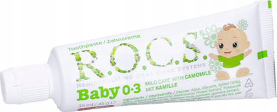 Pastë dhëmbësh për bebe R.O.C.S. Baby 0-3, me kamomil, pa fluor, 45g