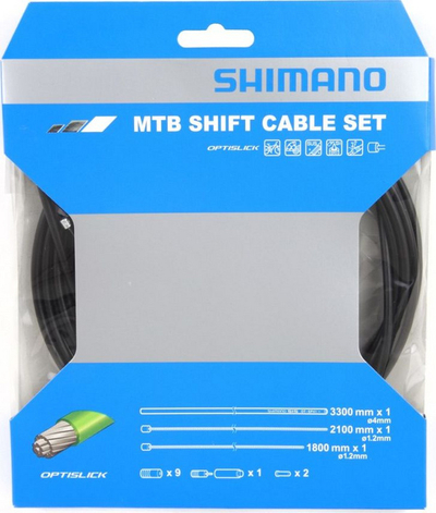 Mbulesa të jashtme Shimano dhe kabllo ndërruese MTB Optislick