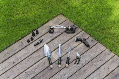 Spërkatës kopshti Gardena EcoLine, rregullim presioni, i zi turquoise