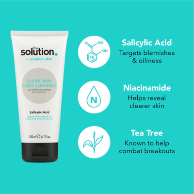 Pastrues për trup The Solution Salicylic Acid Clear Skin Body Cleanser, 200ml