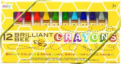 Set ngjyra dylli OOLY Brilliant Bee, 12 copë, trekëndore, shumëngjyrëshe