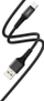 Kabëll Micro USB Denmen D02V, 1m, 2.4A, i zi