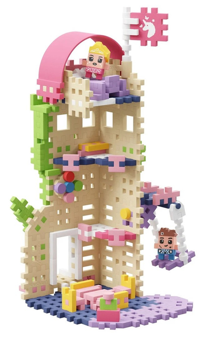 Lodër ndërtoje Marioinex Mini Waffle Princess Tower of Fantasy, set blloqesh kreativ, mbi 6 vjeç, shumëngjyrëshe