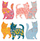 Loja kreative me ngjitëse Djeco Cute Cats, 8 forma mace, 6 fletë ngjitëse, shumëngjyrëshe