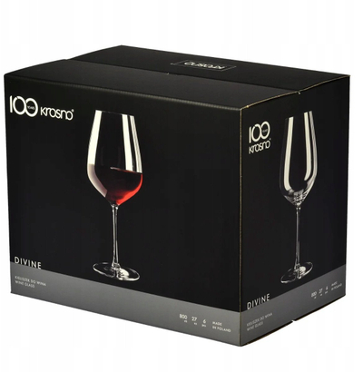 Set gotash vere Pinot Noir Krosno Divine, kristal, 810 ml, transparente
