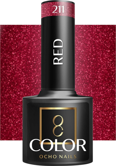 Llak thonjsh hibrid Activeshop OCHO NAILS 211, 5 g, i kuq