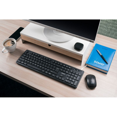Tastierë pa tel Savio KB-02, USB 2.4GHz, me tastierë numerike, e zezë