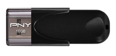 USB PNY Attaché 4, 16GB, USB 2.0, e zezë