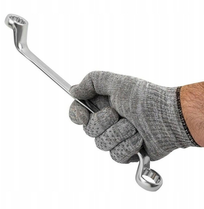 Çelës unazor JCB, 19x22 mm, i përthyer 75°, Cr-V
