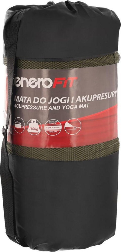Set tapet akupresure EB Fit, me jastëk, 67x42cm, jeshil