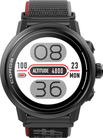 Orë sportive Coros Apex 2, GPS multisport, bateri gati 17 ditë, e zezë