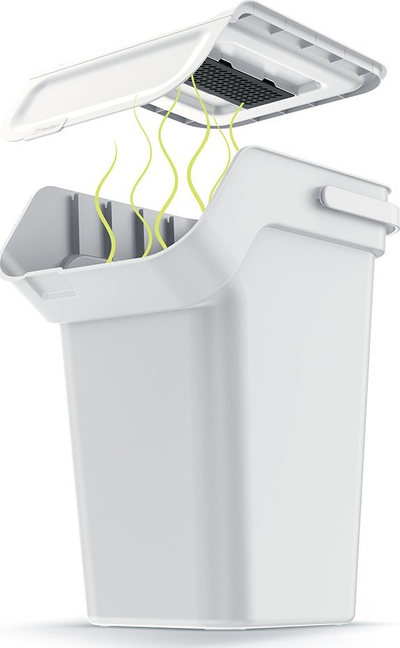 Set koshash riciklimi Keden Kaddi Q, 4x20L, filtër karbon aktiv, plastik gri shumëngjyrësh