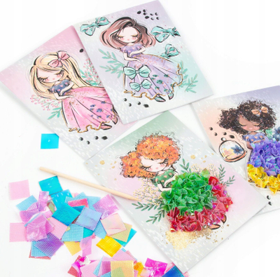 Кутија креативна Zest Creativity Princess Stylist Kidea Derform, сет со додатоци за цртање, за деца