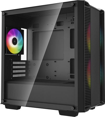 Kuti kompjuterike Deepcool CC360 ARGB, Mini Tower, 3 ftohës 120mm, e zezë