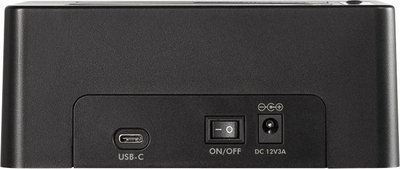 Dok stacion për disk LogiLink QP0028, USB 3.2 Gen 2 USB C, SATA HDD SSD, i zi