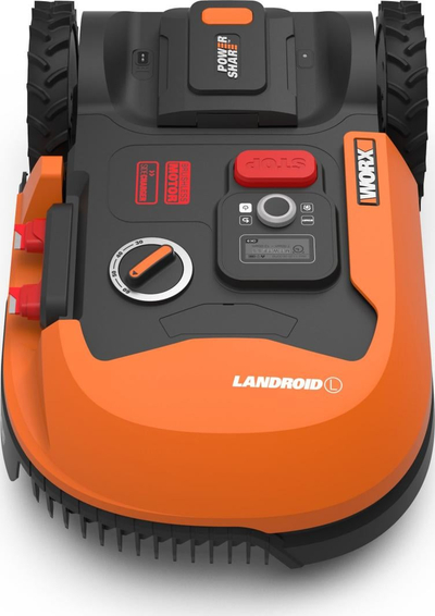 Kositëse robotike Worx Landroid L1000 WR147E.1, deri 1500 m², Wi‑Fi, portokalli e zezë