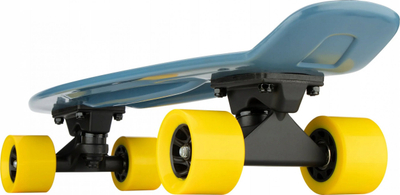 Skateboard për kalamoj Nijdam Classic Fishtail, deri 100 kg, rrota PU, blu shumëngjyrësh