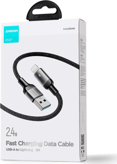 Kabllo karikimi Joyroom A10 Series Lightning, USB A, 2 m, 2.4A, e zezë