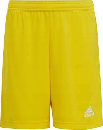 Shorce futbolli për kalamaj adidas Entrada 22 Jr IC7411, poliester i ricikluar, bel me gomë, të verdha