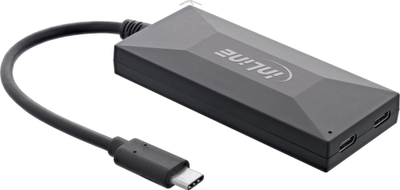 Hub USB InLine për tavolinë, 5 porta, USB 3.2 Gen 1, i zi