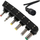 Karikues universal AC DC, 3V 12V, 6 konektorë, i zi