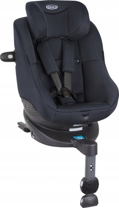Karrige makine Graco Turn2Me i-Size R129, rrotullim 360°, ISOFIX, blu e errët