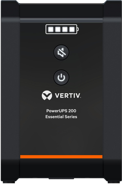 UPS Вертив Пауер UPS 200 Есеншл, 600VA 315W, линиски-интерактивен, 4x шуко, црн