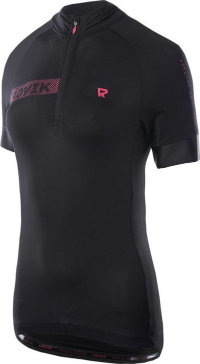 Bluzë çiklizmi Radvik Alpha W, për goca, me mëngë të shkurtra, e zezë