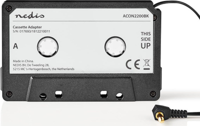 Adapter kasete për makinë Nedis, MP3, me lidhës 3.5 mm, i zi