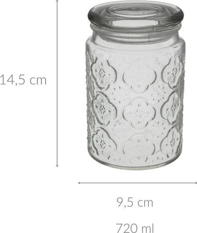 Kavanoz qelqi 5five Simply Smart Dolce, 720ml, me kapak, transparent