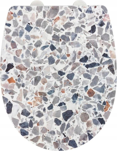 Ulësja WC Wenko Terrazzo, 36.5 x 45 cm, gri e bardhë