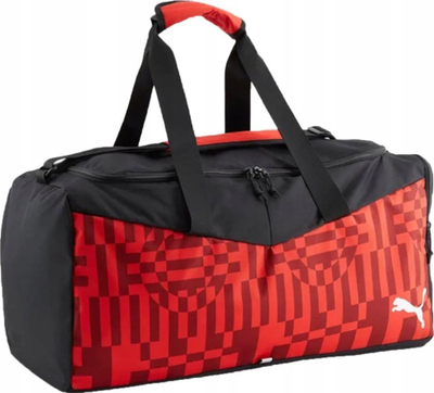 Çantë sportive Puma individualRISE Medium, me xhep për këpucë, 100% poliester, e kuqe me të zezë