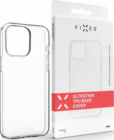 Këllëf telefoni FIXED Skin për iPhone 15 Pro Max, TPU ultra i hollë 0.6mm, transparent