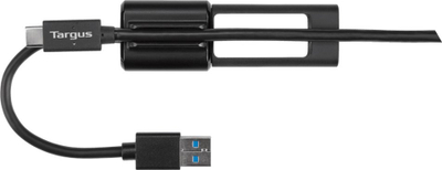 Kabllo USB A në USB C Targus, 10 cm, USB 3.0, e zezë