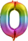 Balonë folie numër 0 GoDan, 92 cm, rainbow shumëngjyrësh