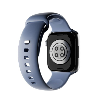 Rrip për orë inteligjente Puro ICON për Apple Watch, 44-49mm, silikon, blu e çelët
