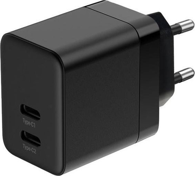 Karikues muri Crong Ultra Compact GaN 35W, 2x USB-C PD 3.0, i zi