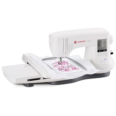 Makina qepëse dhe qëndisëse Singer Legacy SE300, ekran LCD, automatike, e bardhë