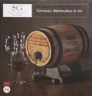 Fuçi e vogël vere për servim, 5.5L, dru natyral