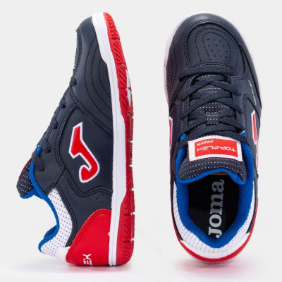Фудбалски копачки Joma Top Flex 2243 IN Jr, за во затворен простор, за деца, темно сина