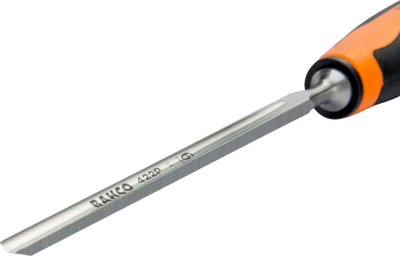 Daltë druri Bahco 422P, 12mm, me dorezë komode, portokalli me të zezë