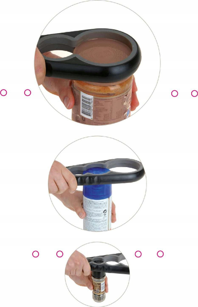 Hapës kavanozësh dhe shishesh Excellent Houseware Universal, manual, i kuq