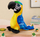 Lodër pelushi Papaga Mascot Yellow Parrot, 20 cm, e verdhë