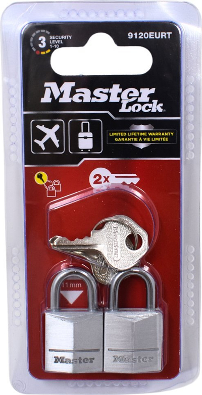 Set dryna Master Lock 9120EURTCC, 2 copë, 20mm, metalik