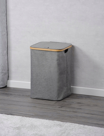 Shportë rrobash Kesper Laundry Basket, 50L, me një ndarje, gri