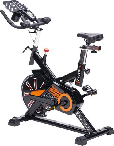 Biçikletë spinning HMS SW2102, rrotë 15 kg, rezistencë mekanike, e zezë