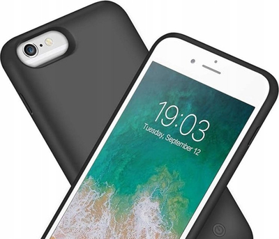 Maskë baterie ALLNET ALL-PB104 për iPhone 6 6S 7 8, power bank i integruar, LED, e zezë