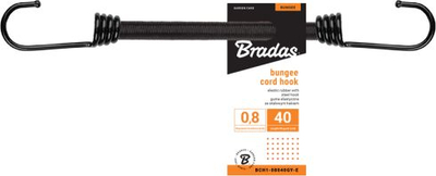 Litar gome elastik Bradas DHM-B8040GY-E, 20 cm, me grep, i zi